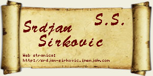 Srđan Sirković vizit kartica